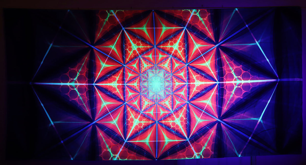 3 metre Merkaba Mine Psychedelic Art Tapestry – robmack.art